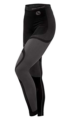 Sesto Senso® Pantalón Térmico Mujer Ropa Interior Térmica Funcional Calzoncillos Largos Leggins Termo Activo (M, Gris)