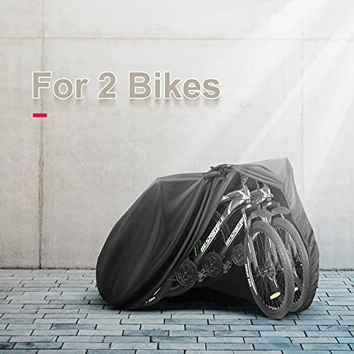 SIBOTER Funda Bicicleta Exterior, 210D Oxford Funda Bicicleta, Funda Bicicleta Exterior Impermeable con Orificio de Bloqueo & Bolsa de Almacenamiento, 200x70x110cm