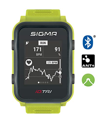 Sigma Sport ID.Tri Basic Reloj de triatlón GPS, Unisex-Adult, Neon Green,