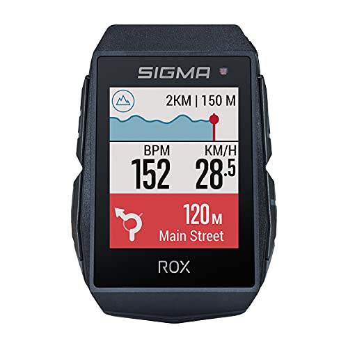 SIGMA SPORT ROX 11.1 EVO Negro Sensor Set | Ciclocomputador inalámbrico GPS y navegación, con sensores de velocidad, frecuencia cardiaca y cadencia de pedaleo | Navegación GPS en exteriores