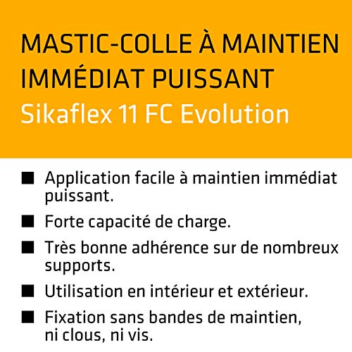 Sikaflex 11 FC Evolution - Masilla adhesiva de sujeción inmediata, 300 ml, color gris