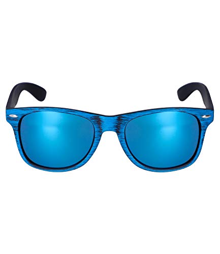 SIX Square 437-533 - Gafas de sol para hombre (40% plástico reciclado, filtro UV400 y lente de categoría 3, efecto espejo, antiarañazos)