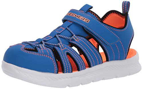 Skechers C-flex Sandal 2.0 Heat Blast, Sandalias para pescador Niños, Negro (Blue/Black), 35 EU