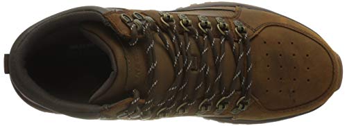 Skechers Parte Superior Media con Cordones, Zapatillas Hombre, marrón Oscuro, 40 EU