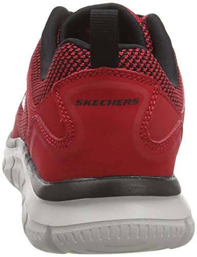Skechers Track Bucolo, Zapatillas Hombre, Red/Black, 41 EU