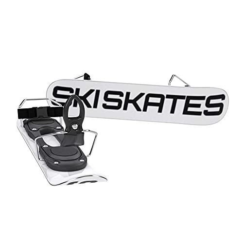 Skiskates - Mini Patines Cortos para Nieve I Esquís Patinaje Snowblades Skiboards I Patines para la Nieve I El Esquí más Corto (SKI Boot/White)