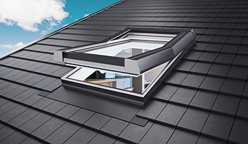 Skylight - Ventana de techo (PVC, 78 x 118 cm, con marco de cubierta, Ug=1,0 W2mK)
