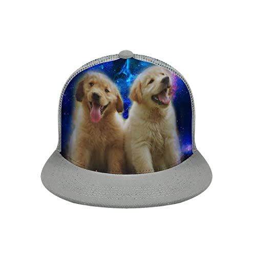 Sombrero de malla ajustable Galaxy para hombres y mujeres, gorra de béisbol para perro Labrador, Perro labrador gris claro, S/L