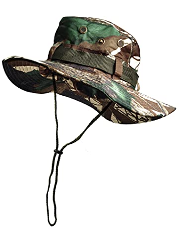 Sombrero de Pescador Camuflaje Plegable, Gorro de Sol para Aire Libre Caza Viaje Pesca, Sombrero de Militar de Algodón para Climb Camping (SFM-2-3)