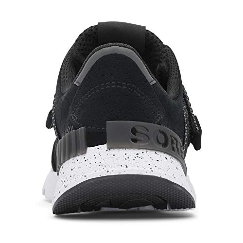 Sorel - Zapatillas de deporte para mujer con correa Kinetic Lite, ante o malla con suela festoneada, Negro (Negro), 41 EU