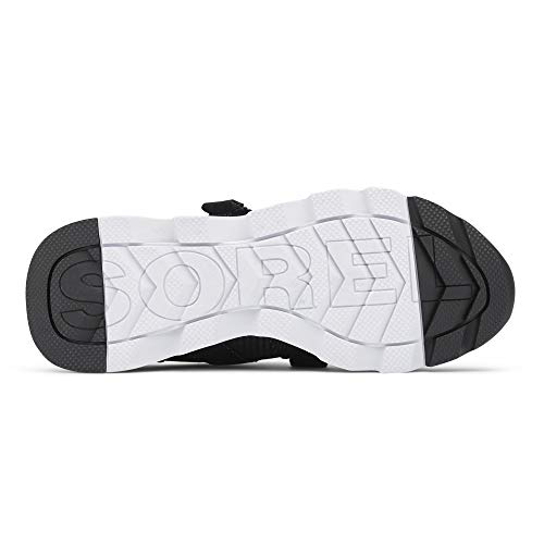 Sorel - Zapatillas de deporte para mujer con correa Kinetic Lite, ante o malla con suela festoneada, Negro (Negro), 42 EU