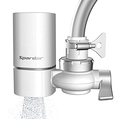 Spardar Filtro de agua del grifo, Purificador de agua para grifos de cocina con material ultra absorbente, se adapta a grifos estándar(11 filtros para grifos)
