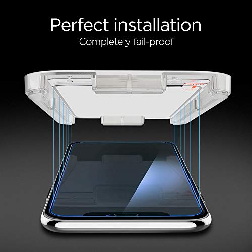 Spigen EZ Fit Cobertura Completa Protector Pantalla para iPhone XS y iPhone X - 2 Unidades