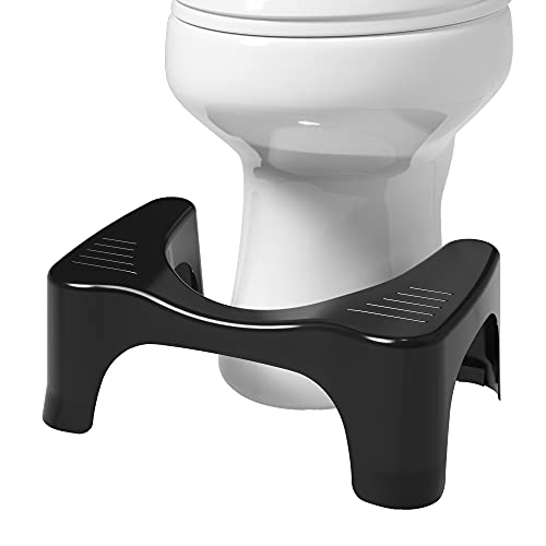 Squatty Potty - Taburete de baño (ligero, diseño elegante y moderno, 17,8 cm), color negro