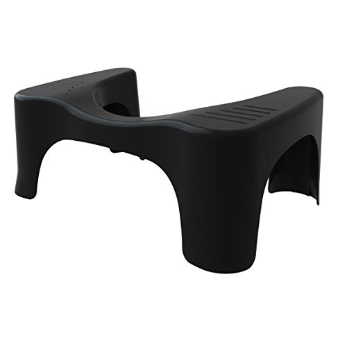 Squatty Potty - Taburete de baño (ligero, diseño elegante y moderno, 17,8 cm), color negro