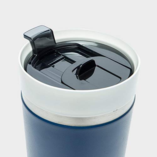 Stanley Ceramivac Go Bottle 0.47L / 16OZ Azul with Splash Guard – Termo de Acero Inoxidable con Acabado Ceramivac - Anti-Fugas - Sin BPA - Compatible con Portavasos de Coche - Apta Para Lavavajillas