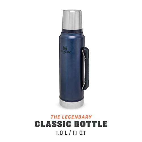 Stanley Classic Legendary Botella Termica 1 Litro Nightfall – Termo Cafe - Cantimplora Acero Inoxidable - Sin BPA - Mantiene Frío o Calor 24 Horas - Apto Para Lavavajillas