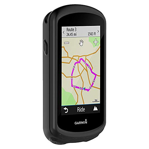 subtel® Funda de Silicone Compatible con Garmin Edge 1030 / Edge 1030 Plus, Funda Protectora para Dispositivos GPS Bicicleta - Carcasa Protectora en Negro Back Cover Bumper Case