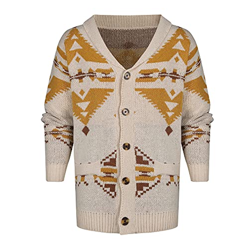 Suéter de punto para hombre de cachemir mezcla de lana botones de solapa botón completo de manga larga Cardigan de punto solapa suéter de punto chaqueta de punto Outwear otoño abrigo, B, XXXXL