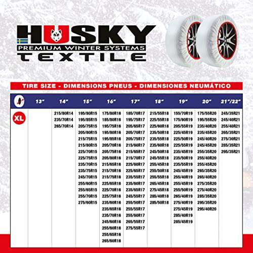 Sumex HUSTX04 Husky - Cadena de Nieve Textil, Talla XL