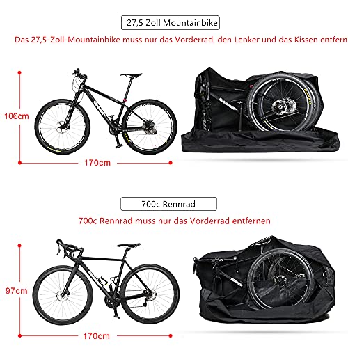 SUNTTELF Bolsa de transporte para bicicleta de 26 a 29 pulgadas (26 a 29 pulgadas)