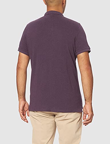 Superdry Classic Pique Polo Shirt, Vintage Smoke Purple Marl, L para Hombre