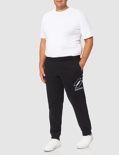 Superdry Code Logo CHE Jogger Pantalones Deportivos, Black, S para Hombre