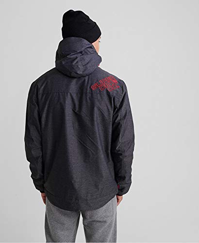 Superdry Hooded Polar Wind Attacker Chaqueta Deportiva, Gris (Charcoal Marl 04q), XS para Hombre