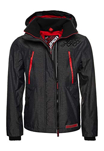 Superdry Hooded Polar Wind Attacker Chaqueta Deportiva, Gris (Charcoal Marl 04q), XS para Hombre