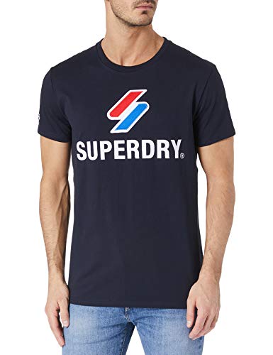Superdry M1010967A Camiseta, Azul Oscuro, S para Hombre