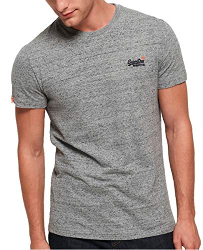 Superdry Orange Label Vntge Emb S/s tee Camiseta, Gris (Flint Steel Grit A3z), X-Large para Hombre