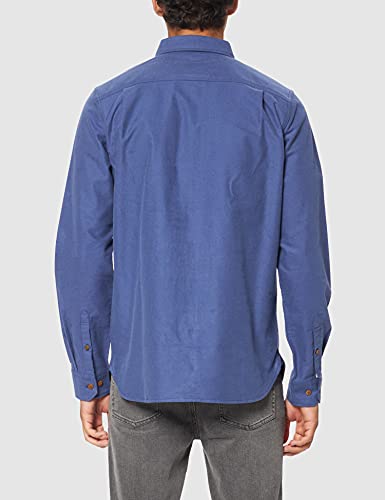 Superdry Trailsman Moleskin-Camiseta Camisa, Color Azul, S para Hombre