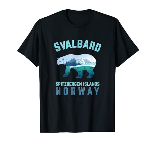 Svalbard Spitzbergen Islandia Noruega Fjorde con oso polar Camiseta