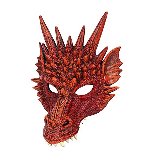 Symeas 4D Dragon Cosplay Máscara Máscara de fiesta Máscara suave de Halloween para fiesta de disfraces de disfraces
