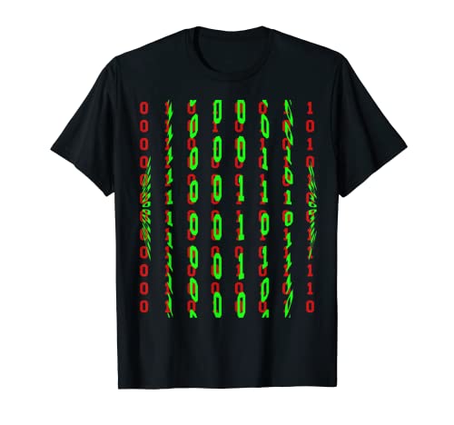 Taburete con aspecto binario en el ordenador y la consola. Camiseta