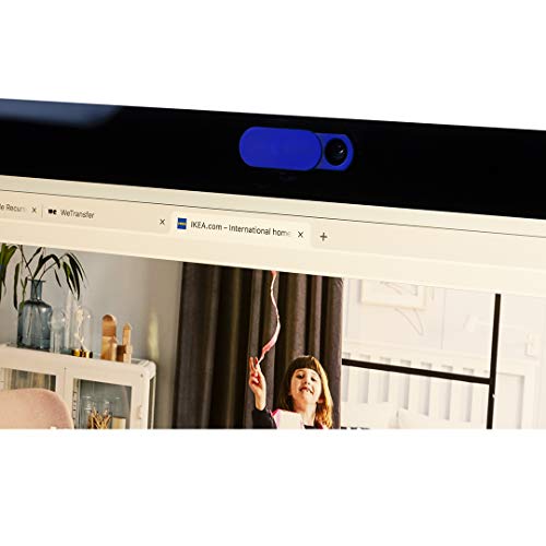 Tapa Webcam Ultra Fino con 2 Unidades - Cubierta Webcam, Webcam Cover Slider, Camera Cover para Todo Tipo de Ordenadores Portátiles, Tabletas y Móviles Inteligentes (Negro)