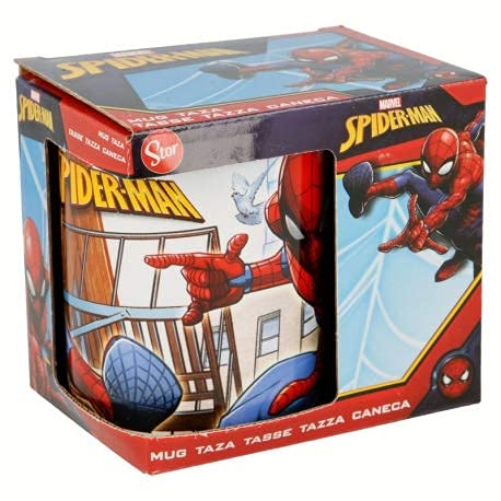 Taza de cerámica para niños en caja de regalo (Spiderman Street