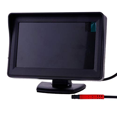 Teabelle 4.3"Kit de Cámara de Visión Nocturna Trasera con Reversa para Automóvil y Monitor TFT LCD