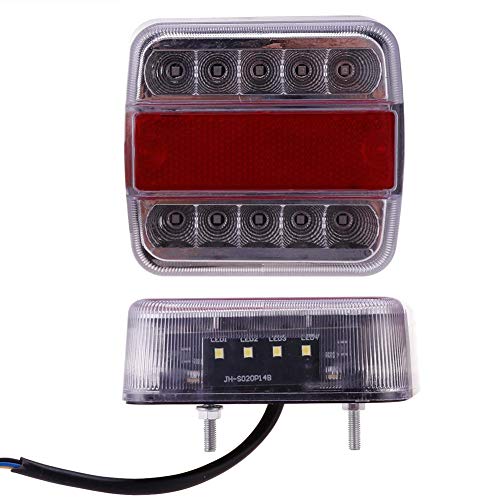 Teabelle Kit de Luces de Cola Trasera de 2 Piezas de Remolque Sumergible LED Impermeable Marcador de Barco Camión