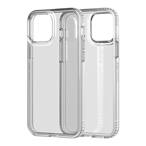 tech21 EVO Clear - Carcasa Transparente para teléfono iPhone 12 y 12 Pro, Carcasa antigérmenes y antimicrobiana, protección contra caídas de 3 m, 6,1 Pulgadas (T21-8379)