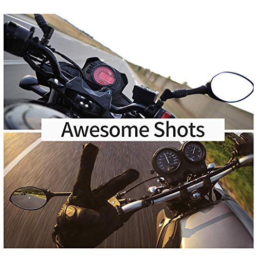 TELESIN - Soporte para casco de motocicleta para GoPro Hero 2018/6/5/4/3, Session, SJCAM, AKASO, Campark, Polaroid, YI Action Camera Casco de montaje curvado (correa para casco de motocicleta)