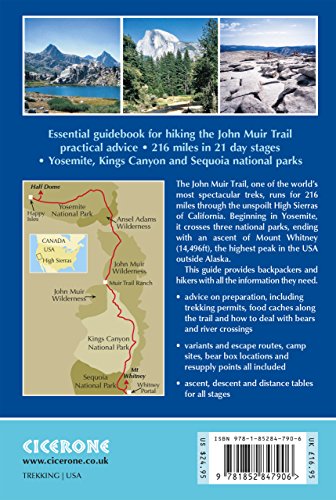 The John Muir Trail: Through the Californian Sierra Nevada (Mountain Walking) [Idioma Inglés] (Cicerone Guides)