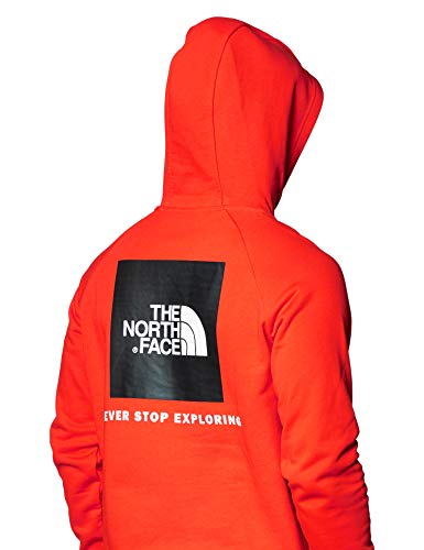 The North Face Men Hoodie Raglan Red Box, Talla:XS, Color:Fiery Red