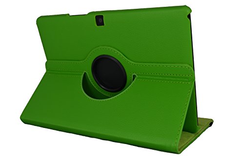 Theoutlettablet® Funda Giratoria 360º para Tablet Bq Aquaris M10 10.1" Book Cover Case Protección Delantera y Trasera Color Verde + 2 Protectores de Pantalla