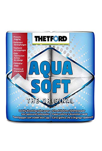 Thetford 30010 Papel higiénico de disolución rápida Aqua Soft, blanco “descontinuado por el fabricante”
