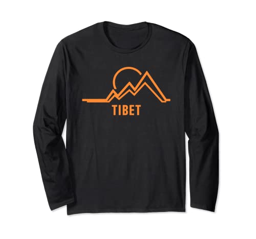 Tibet Montañas puesta de sol Manga Larga