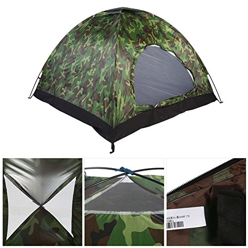 Tienda de Campaña 4 Personas Camuflaje, 3-4 Personas Tienda Camping Dome Tent Outdoor UV Protección de Camuflaje Impermeable Tienda de campaña reemplazo para Acampar en Familia