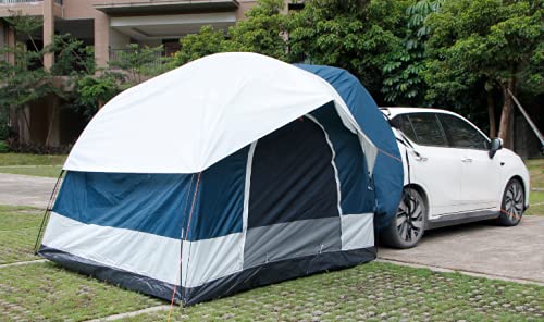 Tienda de campaña universal para SUV – Capacidad para dormir hasta 6 personas – Incluye Rainfly y bolsa de almacenamiento – 250 cm de ancho x 250 cm de largo x 200 cm de largo – gris y azul