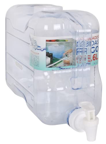TIENDA EURASIA® Dispensador de Agua y Bebidas para la Nevera - Dosificador de Grifo - Capacidad para 5,6 litros - 20 x 34 x 12 cm