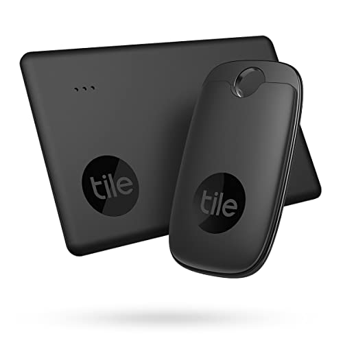 Tile Performance Pack (2022) Set, buscador de objetos Bluetooth, pack de 2 (1 Pro, 1 Slim), compatible con Alexa y Google Smart Home, iOS y Android, Busca llaves, carteras, mandos a distancia y más